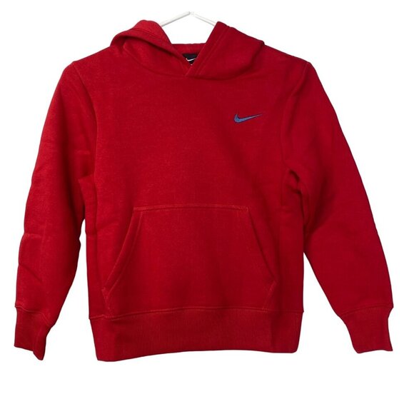 NIKE Youth RED PULL‎ OVER HOODIE SM NWT - Picture 1 of 7
